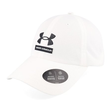 Under Armour - Bianco unconstructed Cappellino - Branded Hat White/Black Dad Cap @ Hatstore