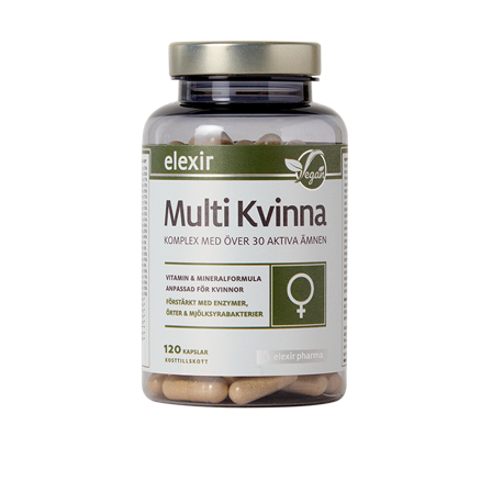 Elexir Pharma Multivitamin Kvinna 120 kapslar