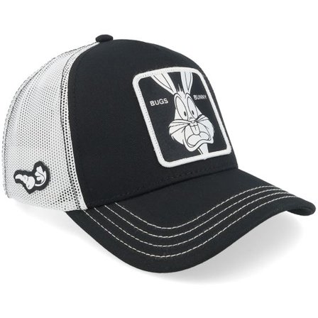 Capslab - Svart trucker Keps - Looney Tunes Bugs Bunny Black A-Frame Trucker @ Hatstore