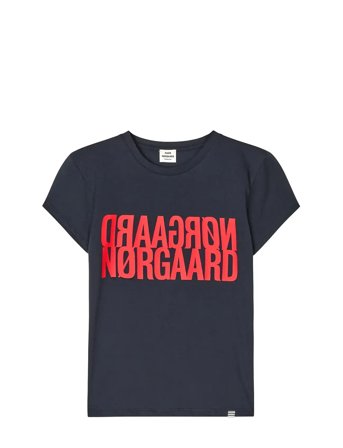 Mads Nørgaard Single Cotton Tuvina Tee - Navy - 176