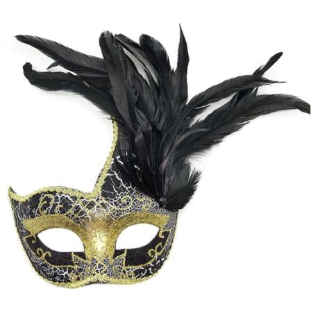 Spets Maskerad Ball Mask Födelsedagsbal Bröllopsfest Black Gold