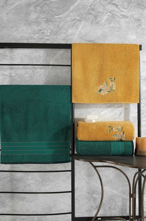 L'essentiel - Turkiskt badset (4 st.) - Grön - Handdukar - 90X150 - Från Homeroom