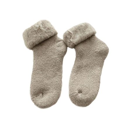 Vintervarme tykke sokker til damer, sne støvler, anti-kolde sokker, sove sokker, khaki