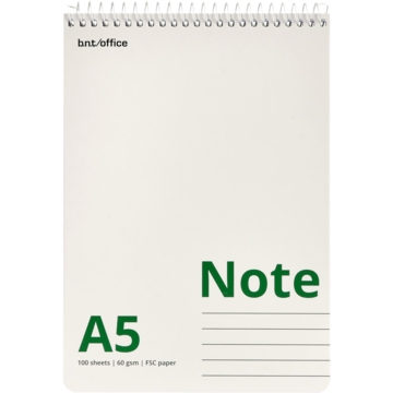 A5 linjert spiralblokk