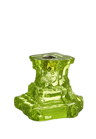 Kosta Boda Ljusstake Rocky Baroque Dekoration Grön H: 9.5cm