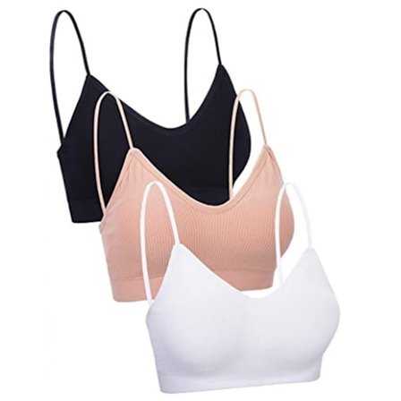 3 stk. nakke-braletter trådløs cami bh tank top bh sports bh for kvinner