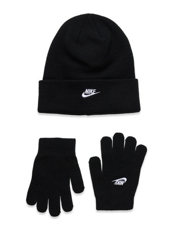 Nike Boys Club Beanie/Glove Set Svart