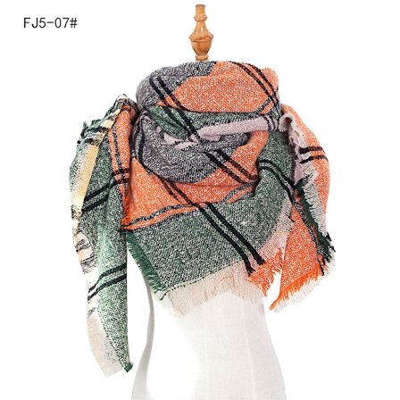 Mote-sjal og skjerf for damer, vinter, damer skjerf, pledd-skjerf for kvinner, tartan-skjerf
