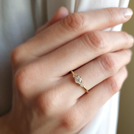 Viol, 18K Gelbgold : Diamanten - Laborgezüchtet, Karat - 0.50 kt