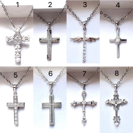 Halsband med Kors hänge ( 8 st)