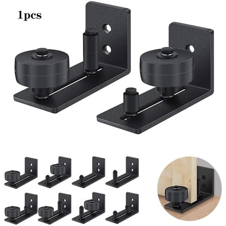 Skydedørssystem løbeskinne, gulvstyre skydedør, justerbar gulvrulleføring med skruer, meget velegnet til alle skydedøre