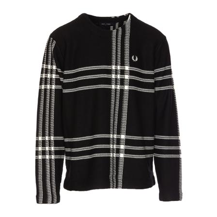 Fred Perry, Round-neck Knitwear Zwart, Heren, Maat:M
