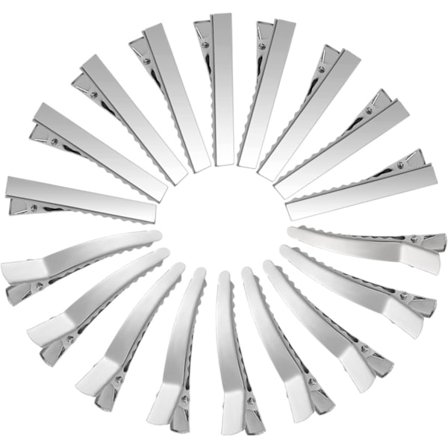 50 stk. Metal Krokodille Hårklemmer Barrette Hårklemmer DIY Tilbehør Hårklemme til Kvinder og Piger, 2 Stilarter (Sølv)