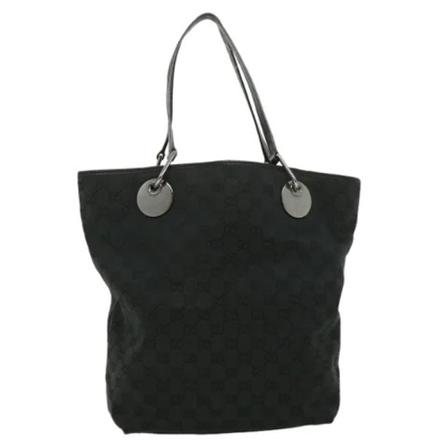 Gucci Vintage, Pre-owned Tote Bag Zwart, Dames, Maat:ONE Size,Canvas