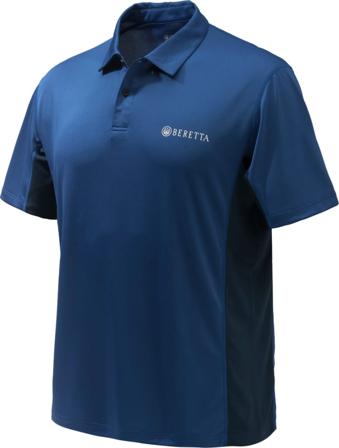 Beretta Unisex Flash Tech Polo Unisex short-sleeved sweaters Blue L