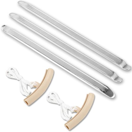 3 stk. Dækjern Motorcykel 30 cm Dækskifte Sæt med 2 Fælgbeskyttere, Manganstål Dækjern, Dækafmonteringsstang til Motorcykel El-køretøj