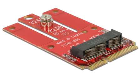 Delock Mini PCIe > M.2 Key E slot - Diskkontroller - M.2 Card - PCIe Mini Card