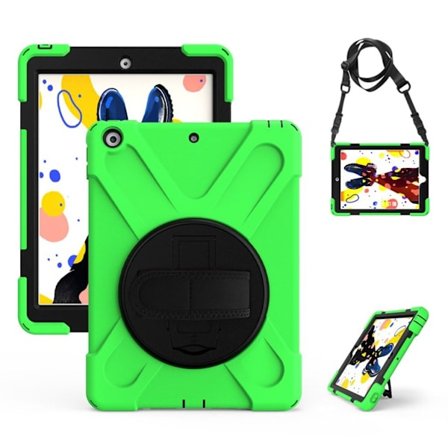 iPad 10.2 (2019) X-Shape hybridfodral - Grön