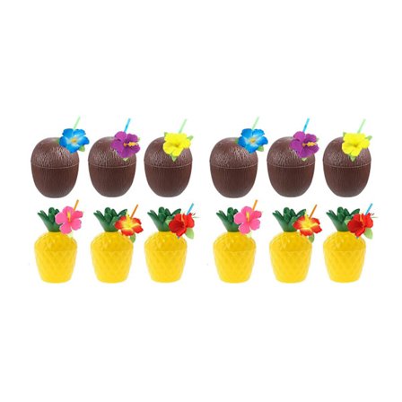 24-pack Hawaii-fest Coconut Pineapple Cups Hawaii-fest Sommarstrandfest Födelsedag Hawaii-fest T