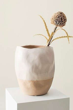 Jotex - Vase, 27 Cm Hoch Naturweiß/Braun - ALMOND - Kaufe Vasen bei Jotex