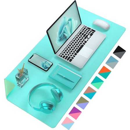 Skrivbordsunderlägg, läderunderlägg för skrivbord, halkfri stor musmatta vattentät skrivbordsskydd