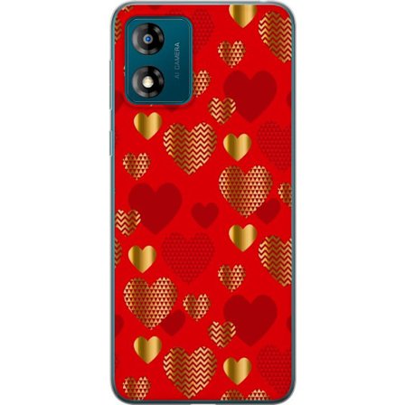 Kompatibel Mobilcover til Motorola Motorola Moto E13 GoldenHearts