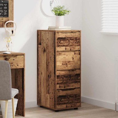 Förvaringsskåp Gammalt trä 40 x 48 x 105 cm Konstruerat trä