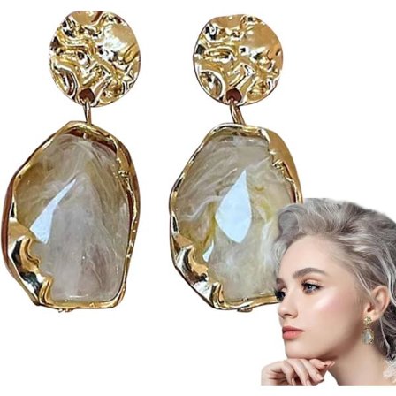 Örhängen - Vintage Resin Drop Örhängen | Geometriska Transparenta Resin Drop Örhängen, Födelsedag för Flickor, Damer