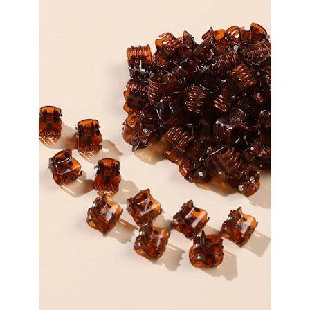 80 st.Amberbruna Hårspänne 14x8 mm