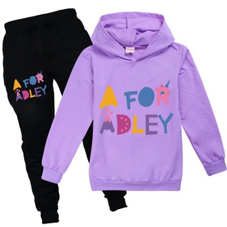 Kids A for Adley Print verryttelypukusarjat pojille, tytöille purple 140/8-9 years