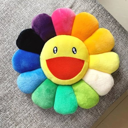 40 cm/16 tum Takashi Murakami regnbåge blomsterkudde plysch färgglad fylld present