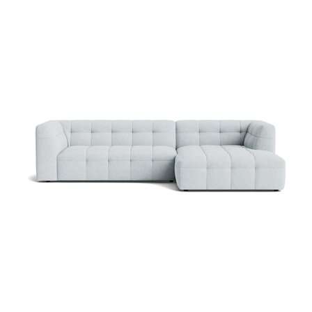 Palermo Chaiselong Sofa, Højrevendt - Aragon Krystal Blå, Slidstærkt Puente Stof, 300x180x73cm - Ideel Flydersofa til Familiehygge