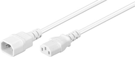 MicroConnect strømforlengelseskabel - IEC 60320 C14 til IEC 60320 C13 - 1 m