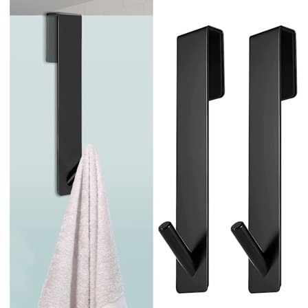 Pieces Suihkuovien Koukut, Porattava Suihkukouku, Suihkukaapin Seinäkoukku, Ruostumattomasta Teräksestä Valmistettu Suihkukouku, 6-12 mm Lasille