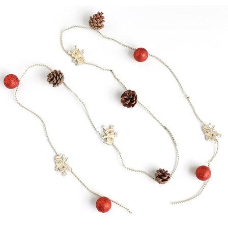 IC Ball furukongle gavepose julepynt kjede streng A