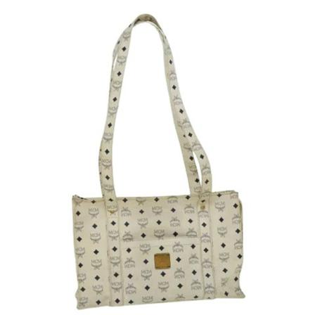 MCM Pre-owned, Pre-owned Shoulder Bags Wit, Dames, Maat:ONE Size,leer