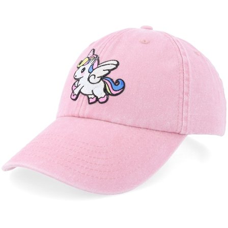 Unicorns - Rose unconstructed Casquette - Unicorn Patch Vintage Washed Dusky Pink Dad Cap @ Hatstore