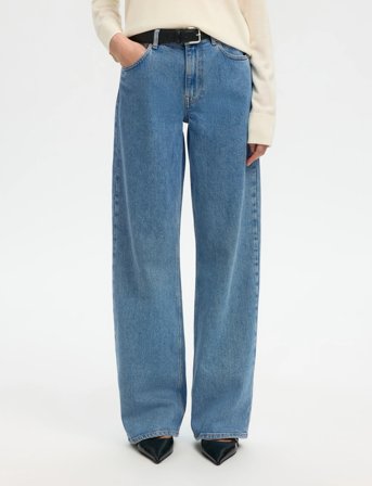 Selected Slfwide Bea-Kori Light Bl Hw Jeans Noos - Blue - 32 x 32