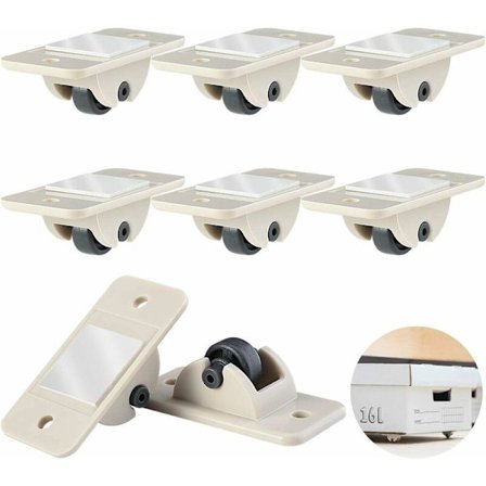 Mini selvklebende plastkaster, faste ikke-svingbare hjul med maks belastning