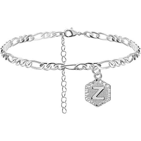 Initial ankelkjeder for kvinner Sølv ankelkjede Gull bokstav ankelkjede med initialer Gull ankelkjeder for kvinner Initial ankelkjede Sølv ankelkjeder