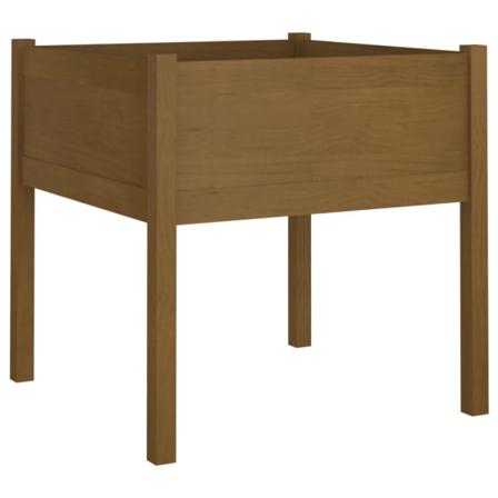 Vidaxl Odlingslåda Honungsbrun 70x70x70 Cm Massiv Furu Brun