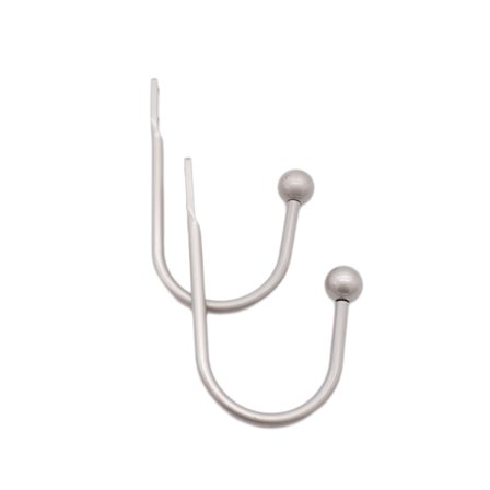 Gardinholder, 2 stk. Gardinholder vægmonteret gardinholdere Retro vindueshage til boligindretning, sølv