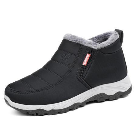 Män Plysch Foder På Ankel Boot Rund Tå Casual Comfort Sko