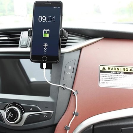 30 stk. Biltrådclips Sort Kabelbinder Rektangulær Holder Montering Klemme Selvklæbende