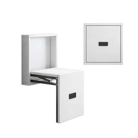 Vegghengt og nedfellbar krakk – Hvit