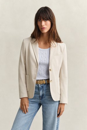 GANT Damen Piqué-Blazer (34) Weiß