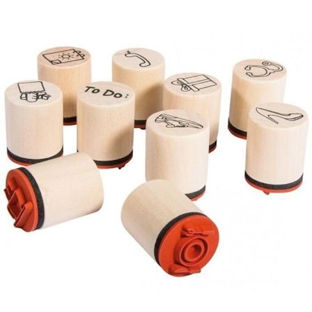 Puun Mini- tamponit - RAYHER - Ø 2 cm - 10 kappaleen pakkaus - Sekajoukko - Aikuisille