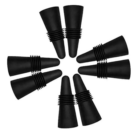 8 stk. Genanvendelige silikone vinstop til drikkeflasker