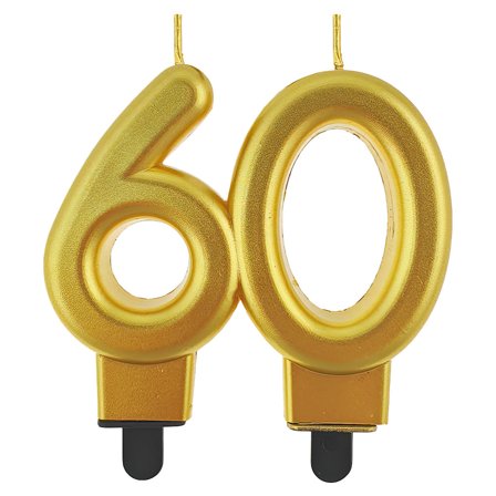 Kakkukynttilä 60 Metallinkultainen