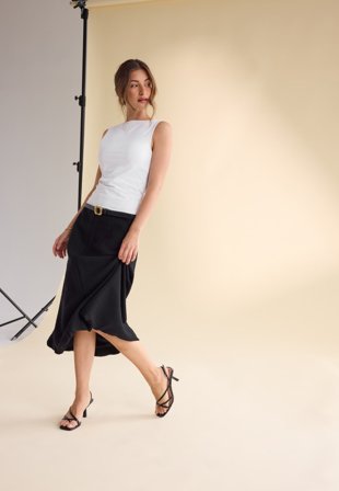 BUBBLEROOM Elowen Seamless Tank Top White Klær